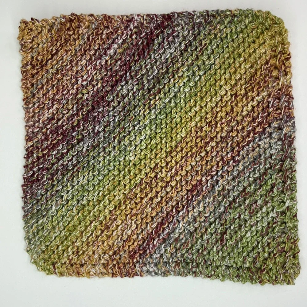 Handmade Nepalese Spices Knit Dishcloth Set Unisex OS 2PK 100% Cotton Farmhouse